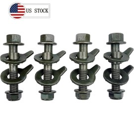 Slaction 4PCS 14mm Adjustable Camber Bolt Kit Front Wheel Alignment Correction Camber Set