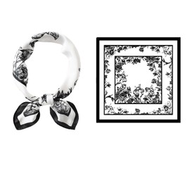 [KQHOMEI] Scarf Summer Women's Scarf, Silk, 27.6 x 27.6 inches (70 x 70 cm), Summer Scarf Length Square Bag Decoration, Hair Decoration, Commuting to Work Office Uniform Scarf, 19