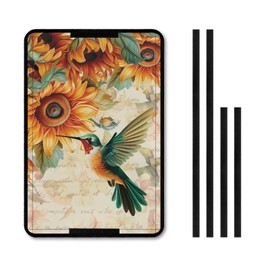 HUISEFOR Sunflower RV Camper Door Window Shade Hummingbird Travel Trailer Door Blackout Window Shade Collapsible RV Window Shade Cover 16x25