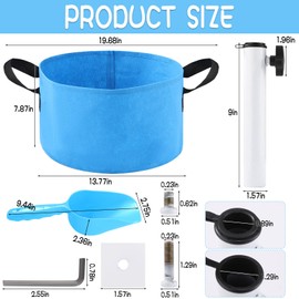 HFYZZ Beach Umbrella Base Weight Bag Hold up to 35 lb Sand, Thick Fillable Umbrella Sand Bags with Shovel Stainless Steel Beach Umbrella Base Sand Anchor Stand for Most Sun Umbrellas