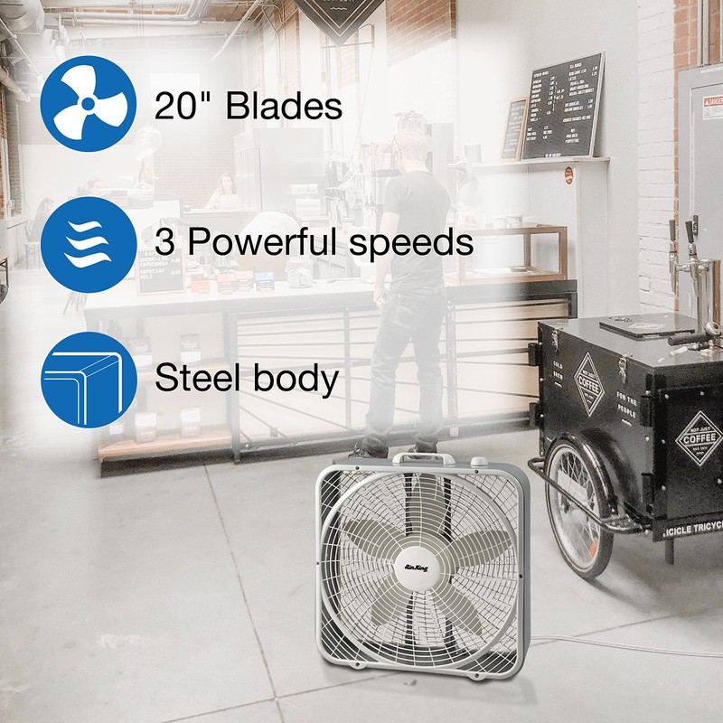 Air King 9723 20-Inch 3-Speed Box Fan , White