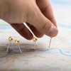 JCUGSBS Map Pins Goldkopf Pins Pin Board Pins for Pin