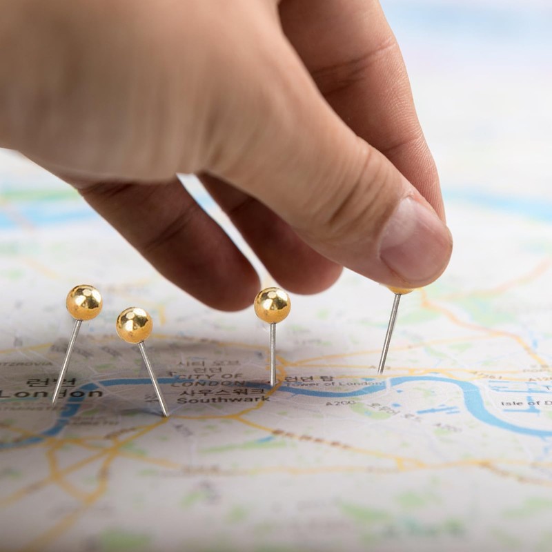 JCUGSBS Map Pins Goldkopf Pins Pin Board Pins for Pin