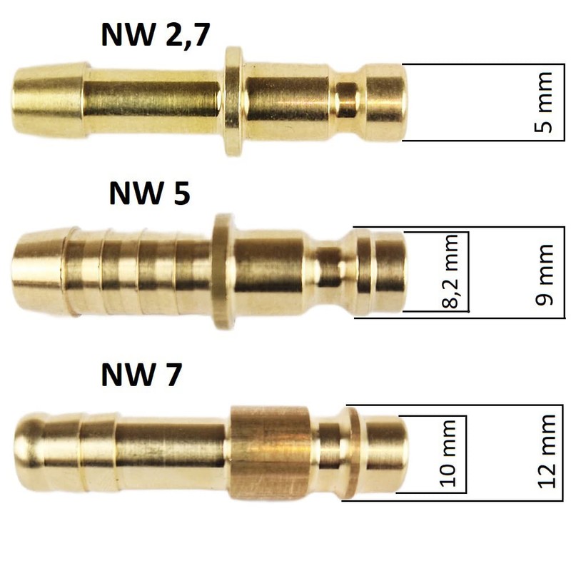 Fittingstore - Compressed Air Coupling NW 7.2 with Hose Nozzle