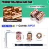 Twidec/80PCS 1/4"-20 Threaded Inserts for Wood Furniture Screw-in Nut Wood