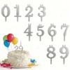 Yingo Firety 10-Piece Silver Number Candle Holder Set (0-9), Reusable