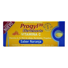 Vitamina C Efervescente Sabor Naranja Progyl 10 Tab