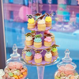 Cyodoos 45 Pcs Edible Dinosaur Cupcake Toppers Wafer Paper Dinosaur Baby Dinosaur Cupcake Dinosaur Drink Topper Childrens Birthday Party Supplies for Dinosaur Birthday Party Decorations