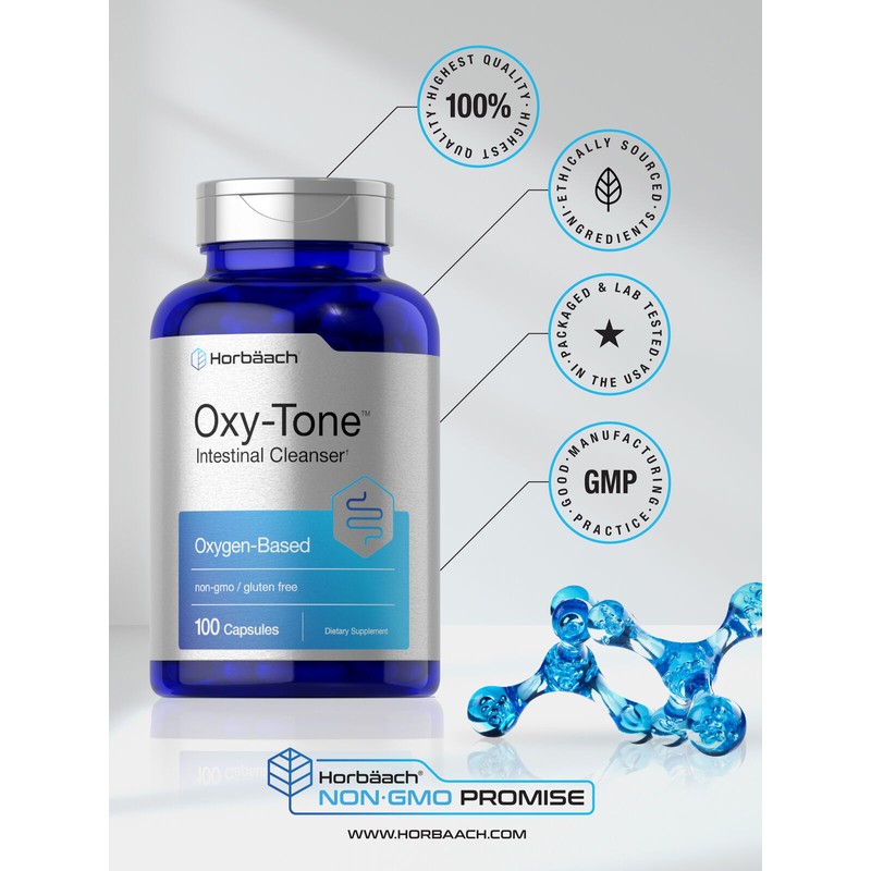 Horbäach Oxygen Colon Cleanser | 100 Capsules | Intestinal Cleanser