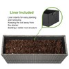 LEWIS&WAYNE Large Rectangular Block Planter Box Handmade Wicker Tall Planters