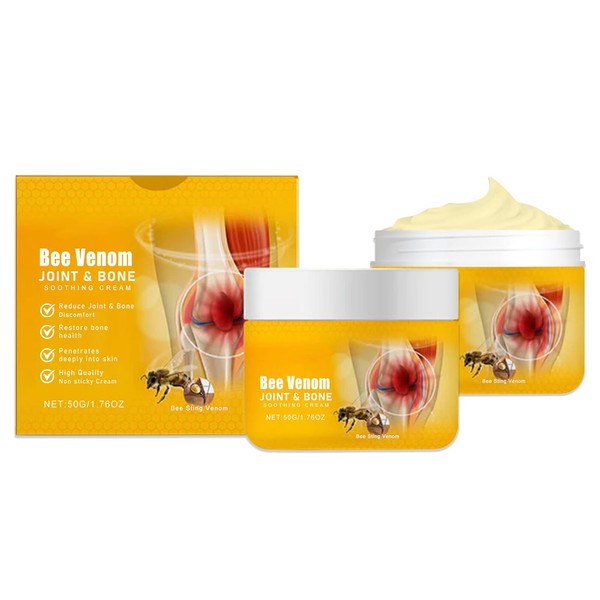 2 Pack Bee Venom Joint and Bone Cream, Natural Bee