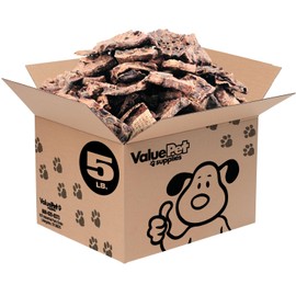 ValueBull Lamb Lung Wafers for Dogs, Premium 5 Pound - All Natural Treat, Soft & Chewy, Single Ingredient