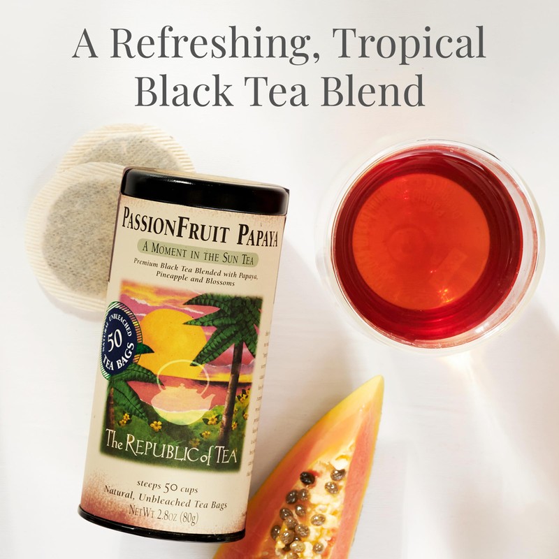 The Republic of Tea – PassionFruit Papaya Black Tea Bags,
