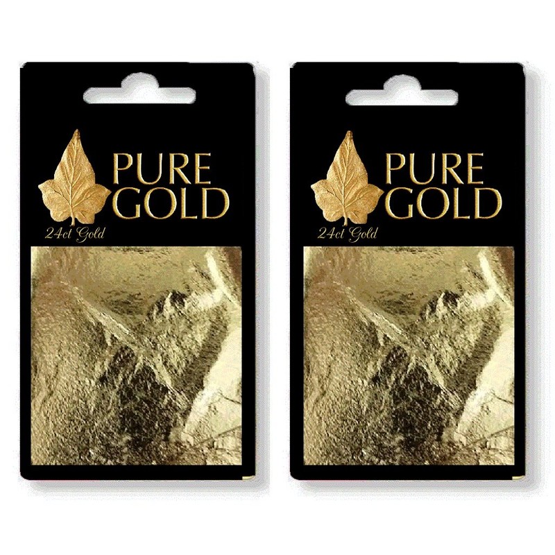 Imitation 24CT Gold Leaf Sheets on base - 20 Sheets