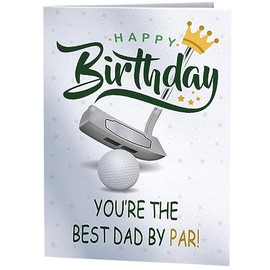 Funny Joke Golf Birthday Card for Best Dad by Par