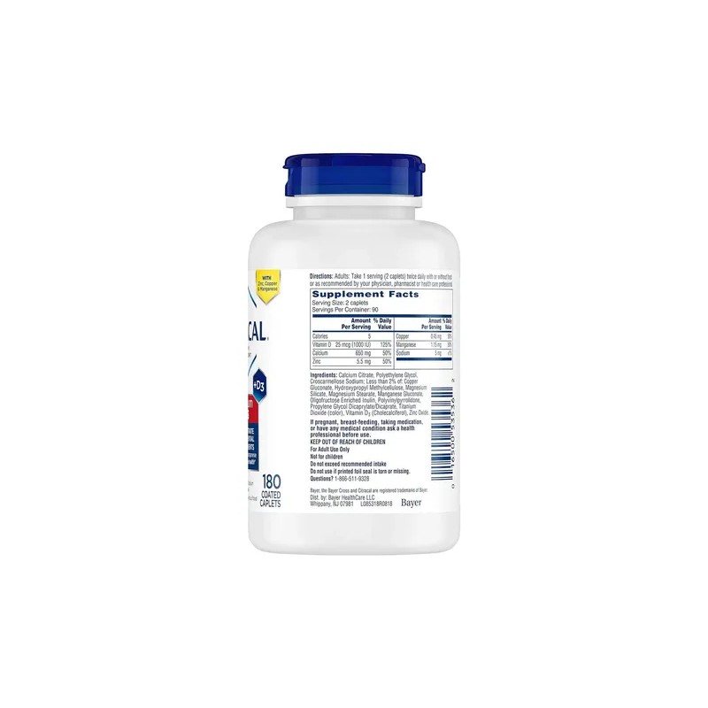 Citracal Maximum Plus Citrato de Calcio + Vitamina D3 180