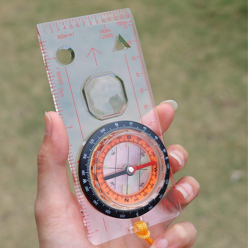 2Pcs Orienteering Compass Navigation, Hiking Compass for Expedition Map Reading,