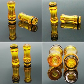 CESFONJER Pack of 20 510 Plastic Drip Tips 510 Mouthpieces 28 mm Length (Yellow x 20)