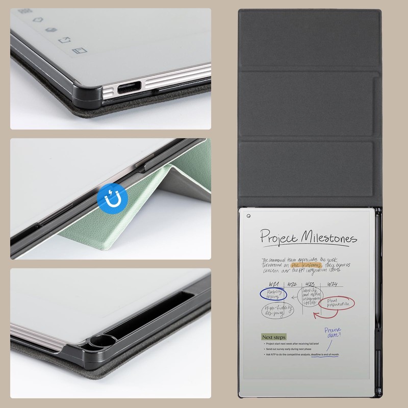 CoBak Remarkable Paper Pro Case - With Pen Holder, Nib