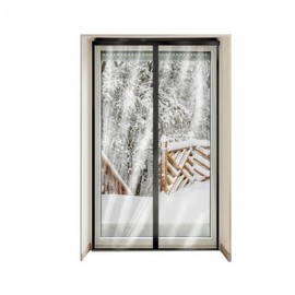 Magnetic Windproof Black Draft-Blocking Vinyl Curtain Small 90x210 Thermal For Cold Wave