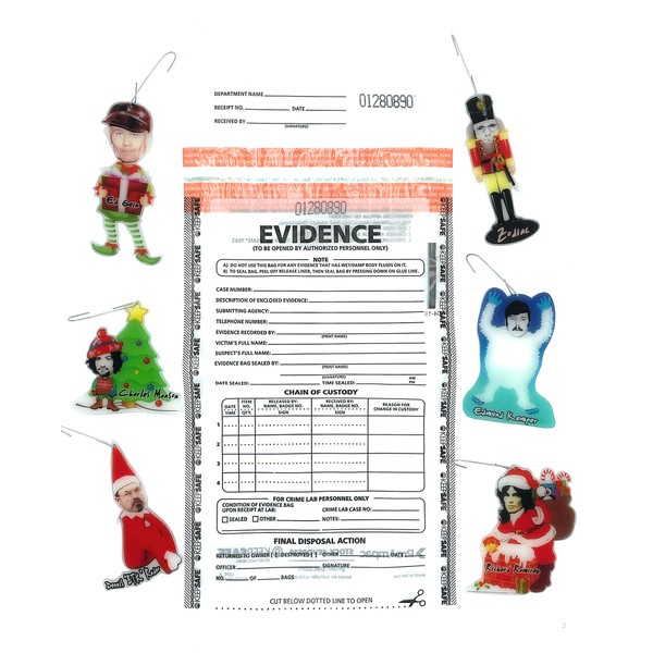 Set of 6 Serial Killer Holiday Christmas Ornament True Crime