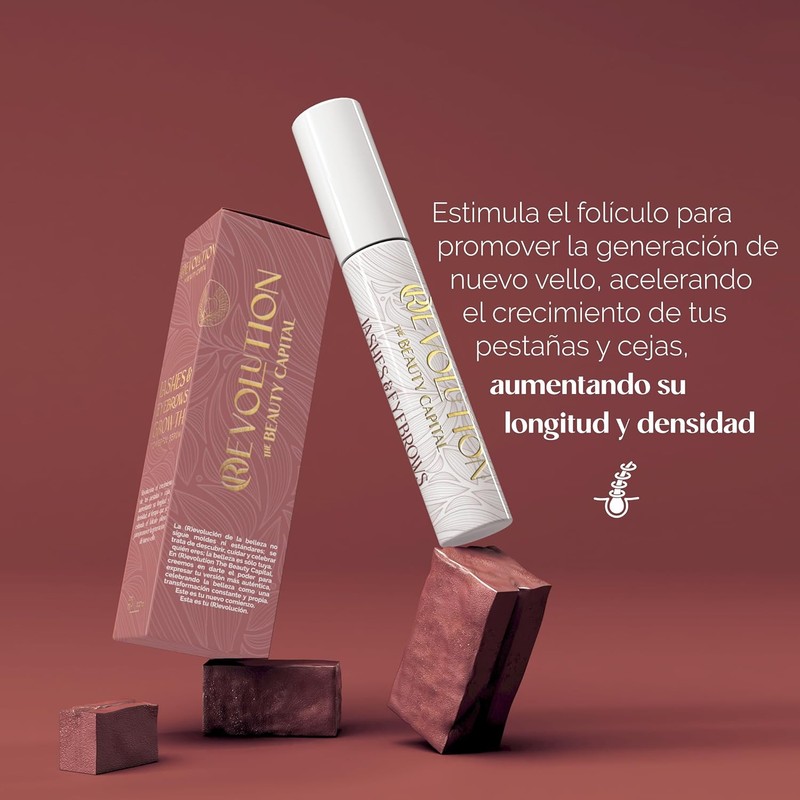 Suero para Crecimiento de Pestañas y Cejas Más Largas, Fuertes