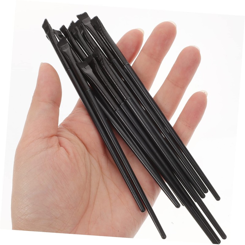 Minkissy 12pcs Makeup Brush Set Angled Eyeliner Brow Eye Shadow