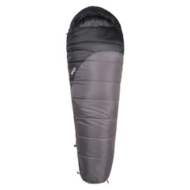 Mountain Warehouse Summit 250 Sleeping Bag - 3/4 Season Insulated & Mummy Shaped Bag - For Spring Summer, Camping & Trekking Grey Left Handed Zip - Regular Length (200cm)
