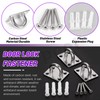 Swpeet 4Pcs M5 304 Stainless Steel Silver Square Pad Eye