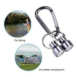 Fishlor Fishing Magnetic Carabiner, Magnetic Buckle Fly Fishing Magnetic Net Release Clip Hanging Holder Lanyard Clip (Silver Single)