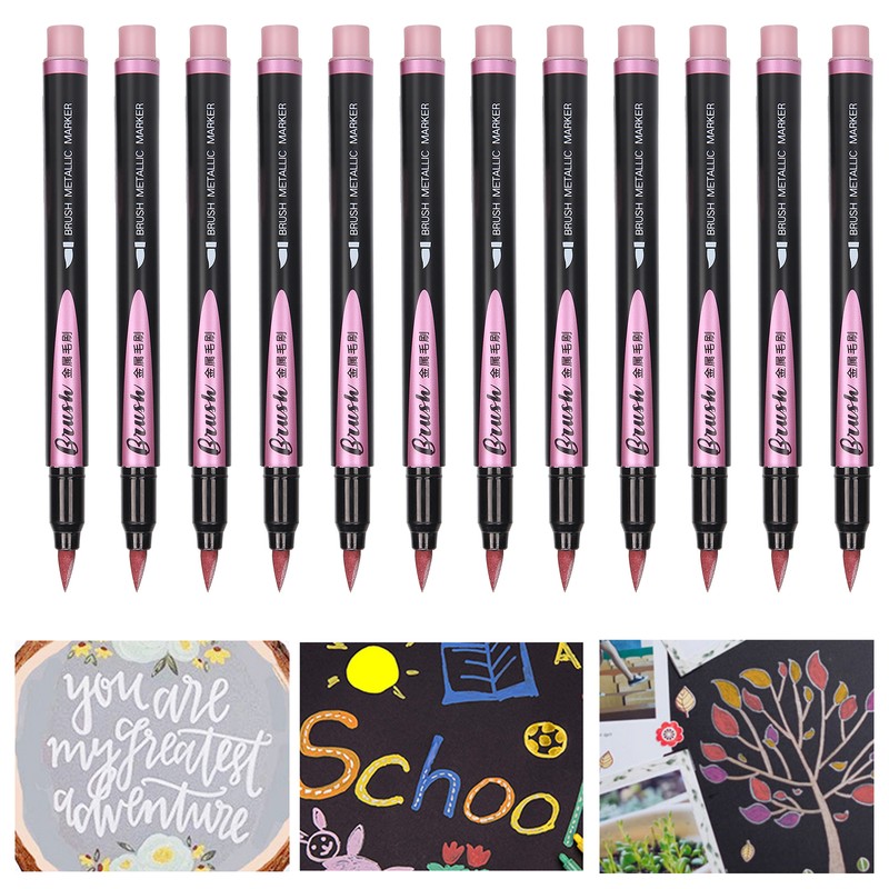 12pcs Soft Head Marker Pen DIY Dry Fast Acrylic Paint