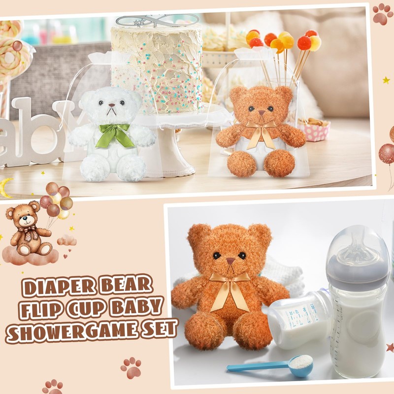 8 Sets Bear Blindfolded Diaper Changing Baby Shower Games Baby