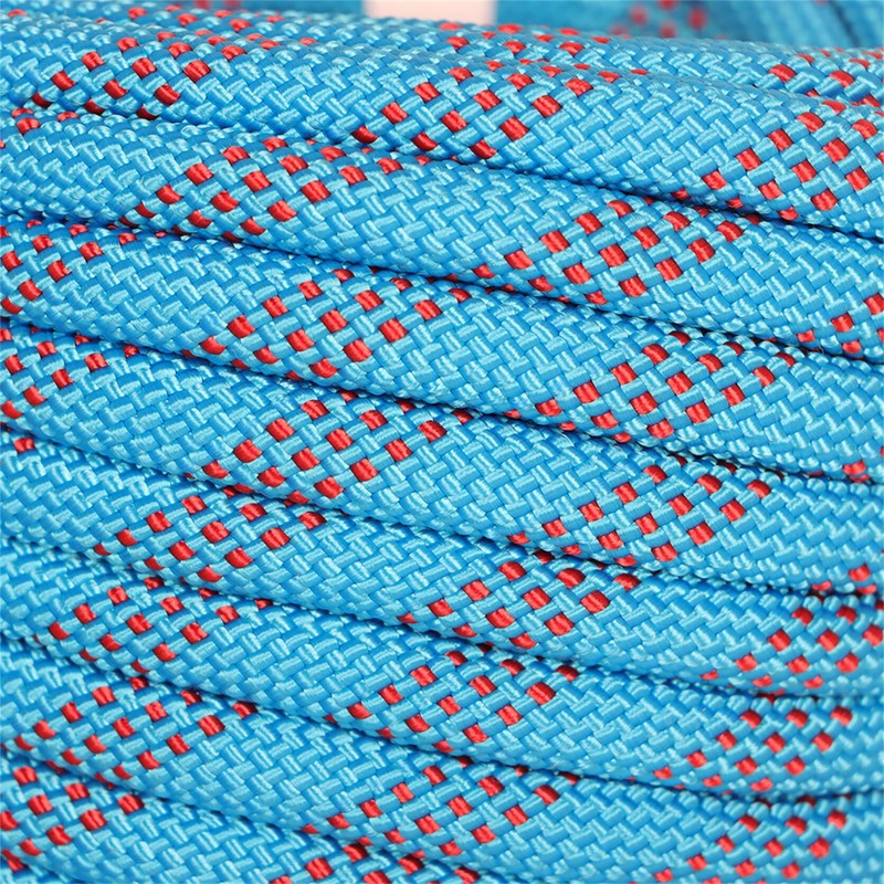 TINVHY 3/8IN x 100FT Blue Red Braided Polyester Arborist Rigging