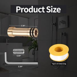 Asm-0.313-0.813 Roughin 1247986 Supply Adapter Brass,Extender To Mount The Shower Drop Elbow To The Shower Wall,Compatible With K-98350 Awaken Wall Supply Elbow