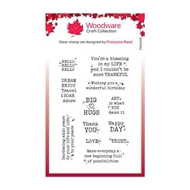 Woodware Clear Singles Postage Greetings 4 in x 6 in Stamp Set, Photopolymer, 4 x 6 in