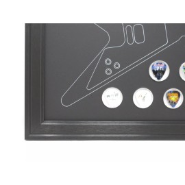 Tiny Treasures Electric Flying V Guitar Wall Display Picture Frame for 25 Picks with Capsules