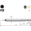 Vessel Hex Bit Hex Socket Bolt for Screws, 0.08 x
