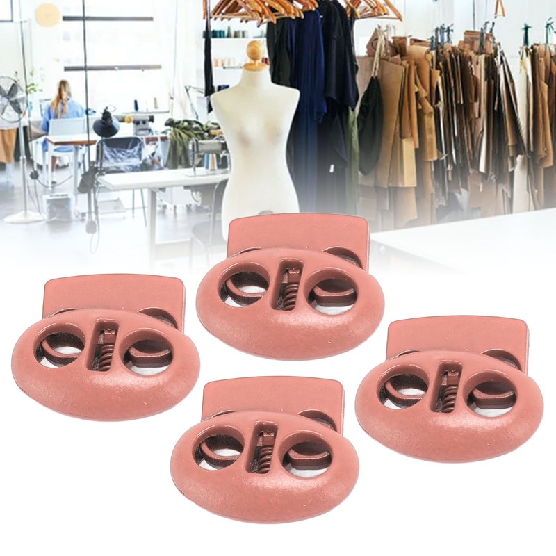 30Pcs Metal Cord Locks Double Hole Zinc Alloy Durable Light