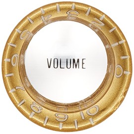 SCUD Hat Knob, Metal Top, Volume, Millimeter Gold/Silver Cap KG-130VS