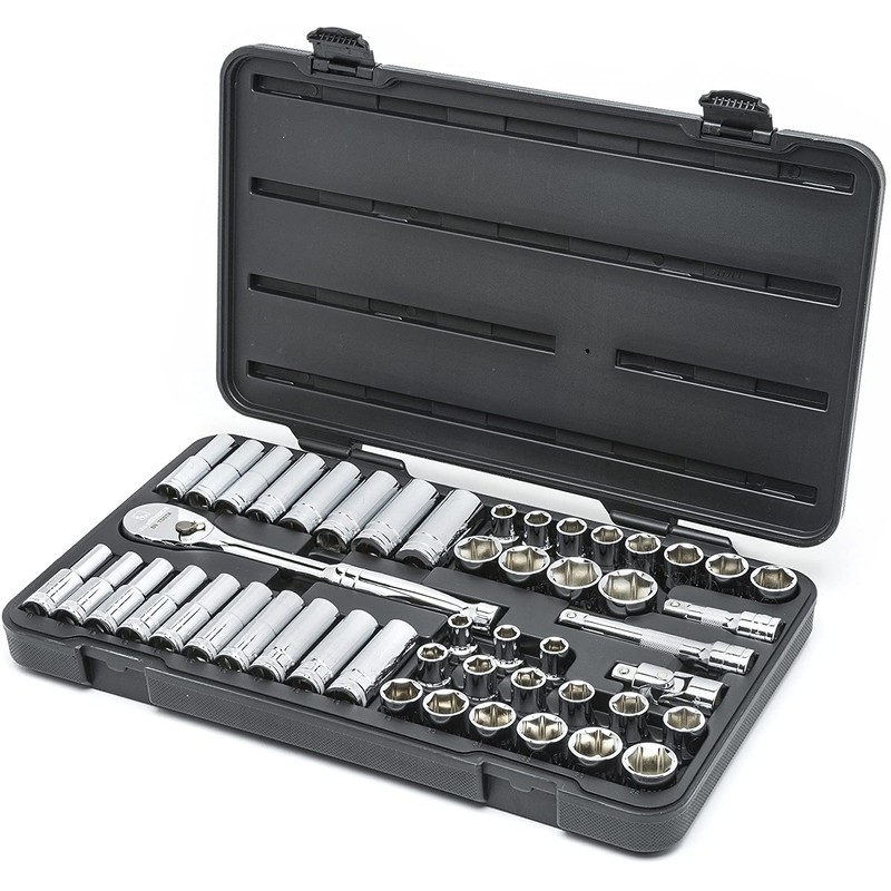 GEARWRENCH 49 Pc. 1/2" Drive 6 Pt. Socket Set, Standard/Deep,