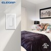 ELEGRP Single Pole Decors Light Switch with Screwless Plate, 15A