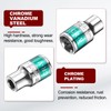 HARFINGTON 6pcs 1/2" Drive 6 Points Socket 8mm Metric Shallow