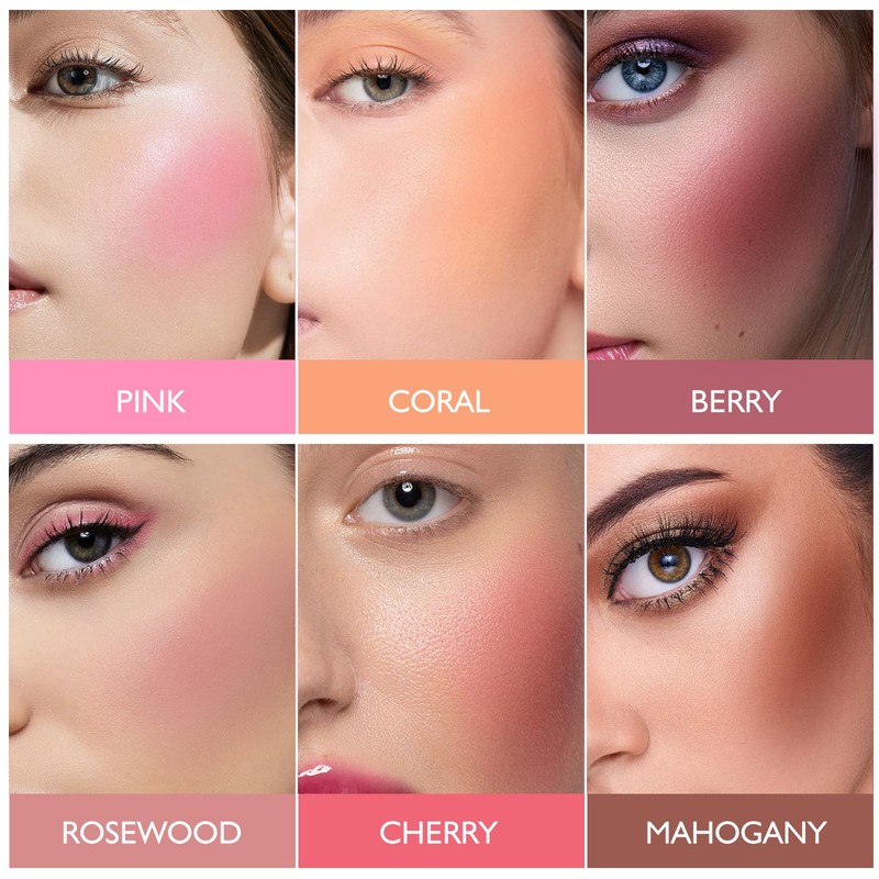 KYDA Powder Blush, Radiant Glow Face Blusher, Blendable Formula, Lasting
