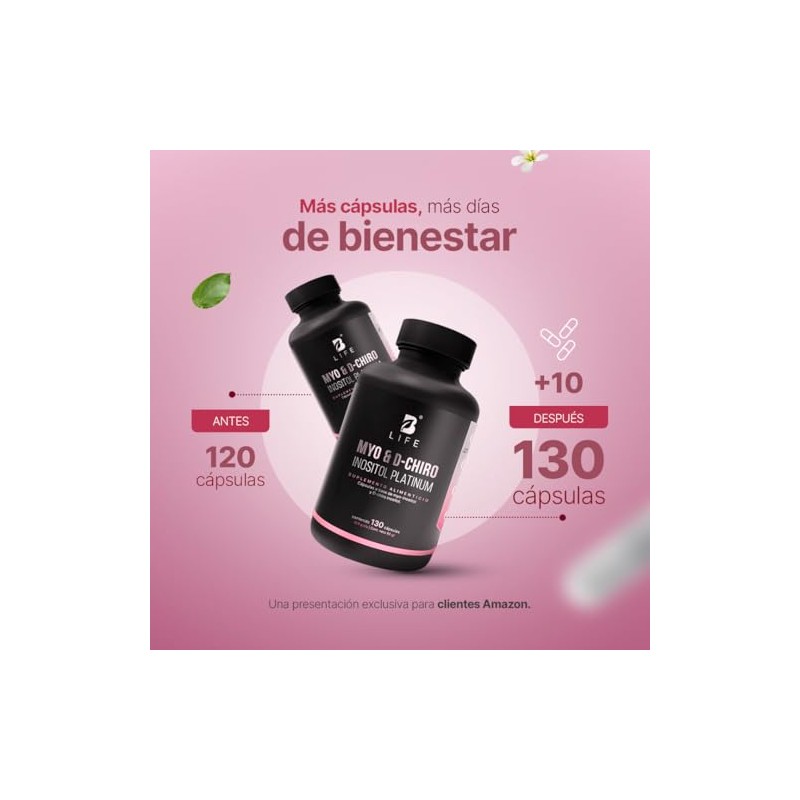 Life Myo Chiro Inositol Ratio 130 Cápsulas Ingredientes Naturales Platinum