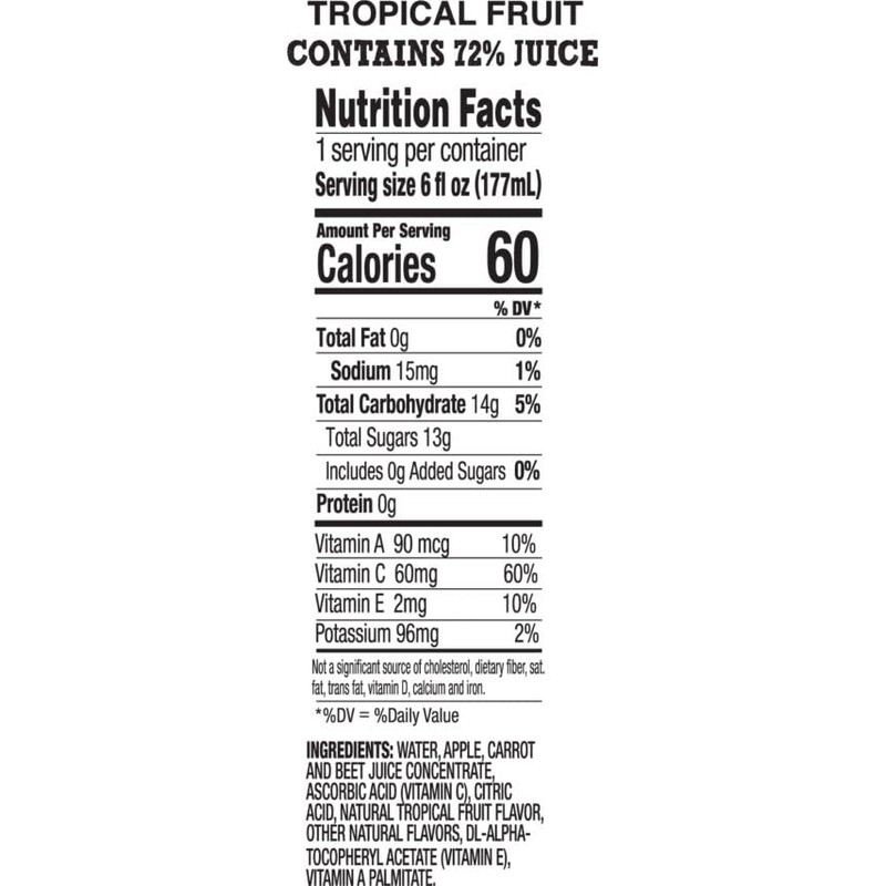 Good2grow Tropical Fruit and Veggie Blend, 6 Fluid Ounce --