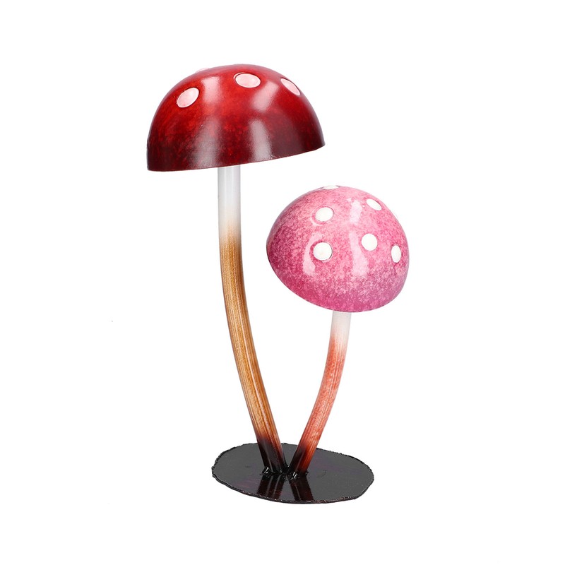 Iron Mushroom Ornament Waterproof Courtyard Balcony Decoration for Gardening Outdoor