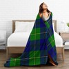 Clan Johnston Tartan Throw Blanket, Ultra Soft Flannel Blanket Warm