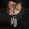 KeyUnity KA15 Titanium Key Ring, Connector, 360 Degree Rotation, Titanium