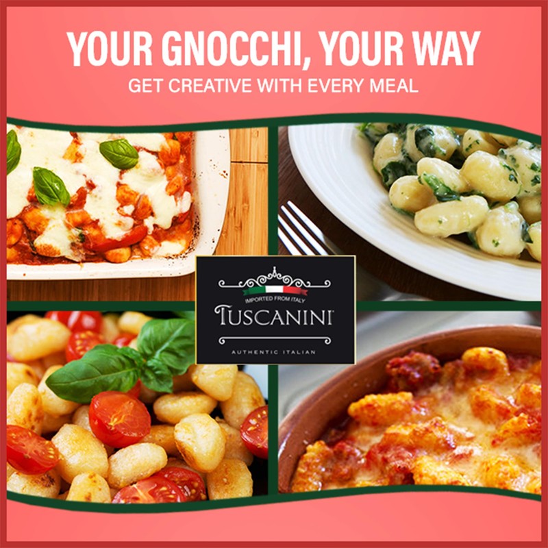 Tuscanini Gluten Free Potato Gnocchi Pasta, 16oz (3 Pack) |