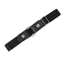 MMONY Women's Elastic No Buckle Belt, Stretchy Waist Belt (Black)